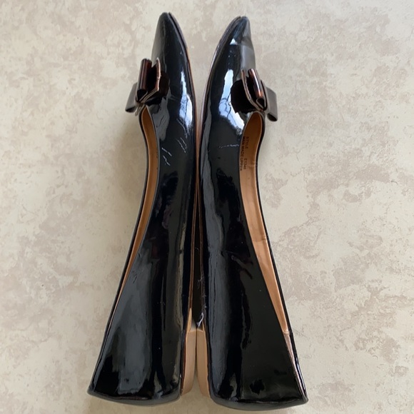 J.Crew Amelia Leather Black Tortoise Flats Bow - Picture 3 of 10